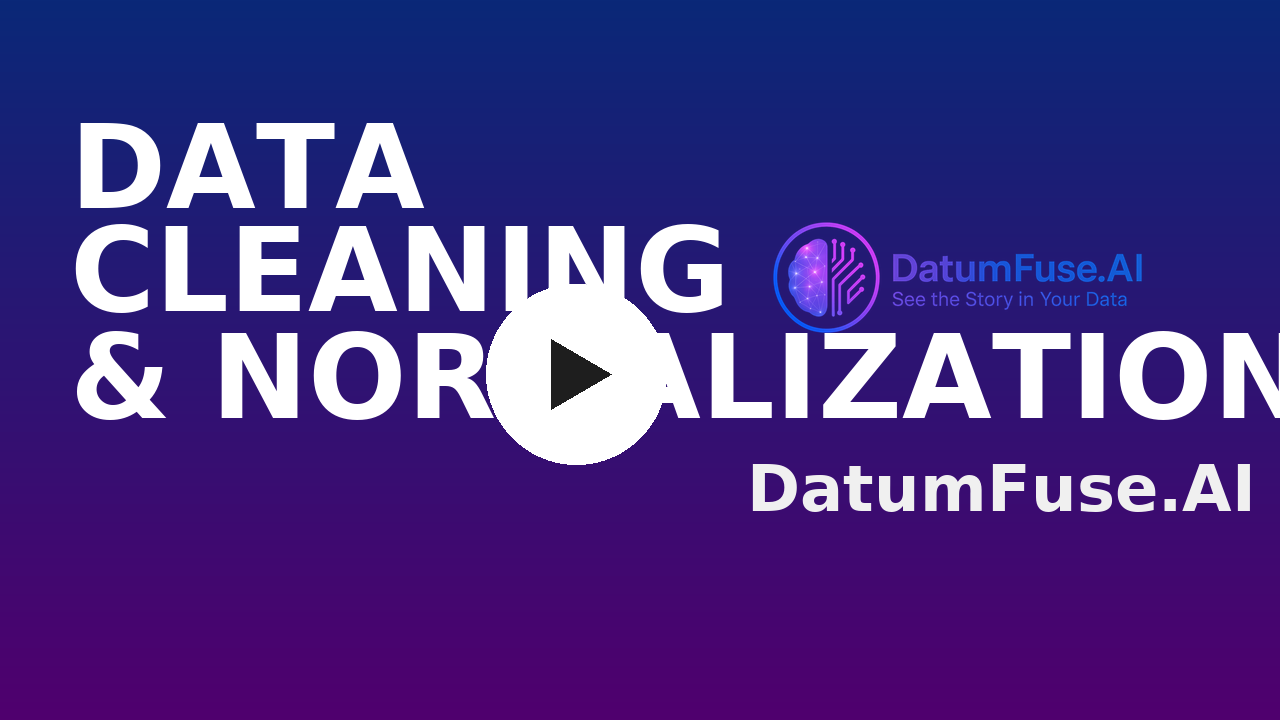 Garbage In, Garbage Out: AI Data Cleaning and Normalization is Your Most Important and effective  First Step